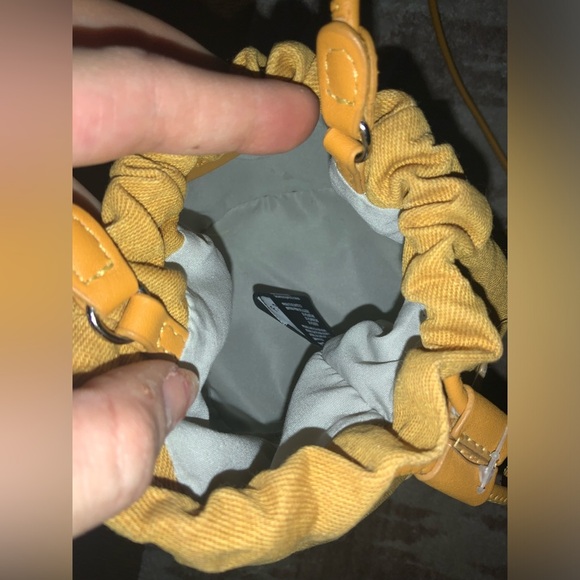 AREZZO GIORNO Brazil Drawstring Raffia Crossbody Bucket Purse Leather BRAND NEW - Picture 13 of 16